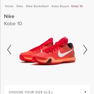 NIKE KOBE 10 - US Men’s 10.5 (Crimson HOT LAVA)